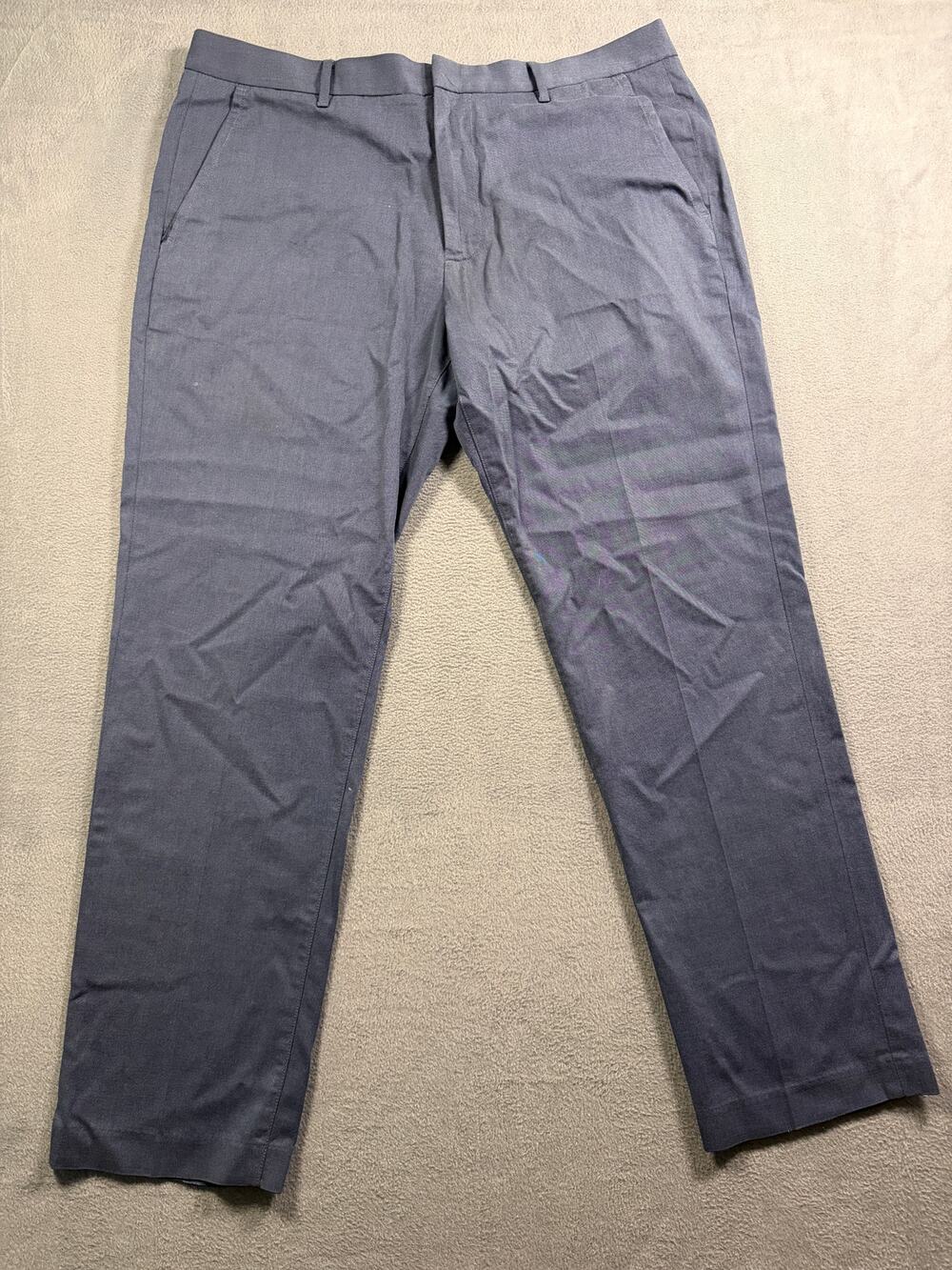 Bonobos Mens‎ Size 36x30 Gray Heathered Chino Pants Flat Stretch Dress Slacks